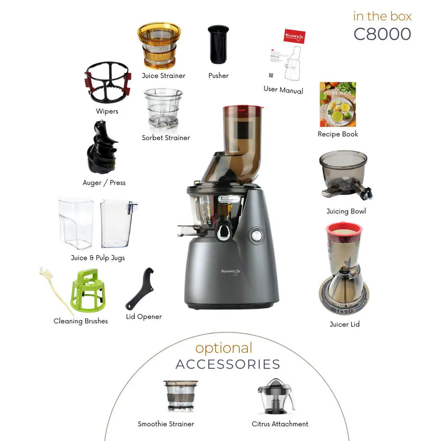 Kuvings C8000 Cold Press Juicer with Sorbet Strainer