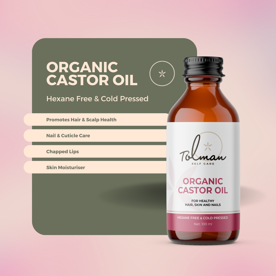 Organic Castor Oil 100ml | Hexane Free & Cold Pressed